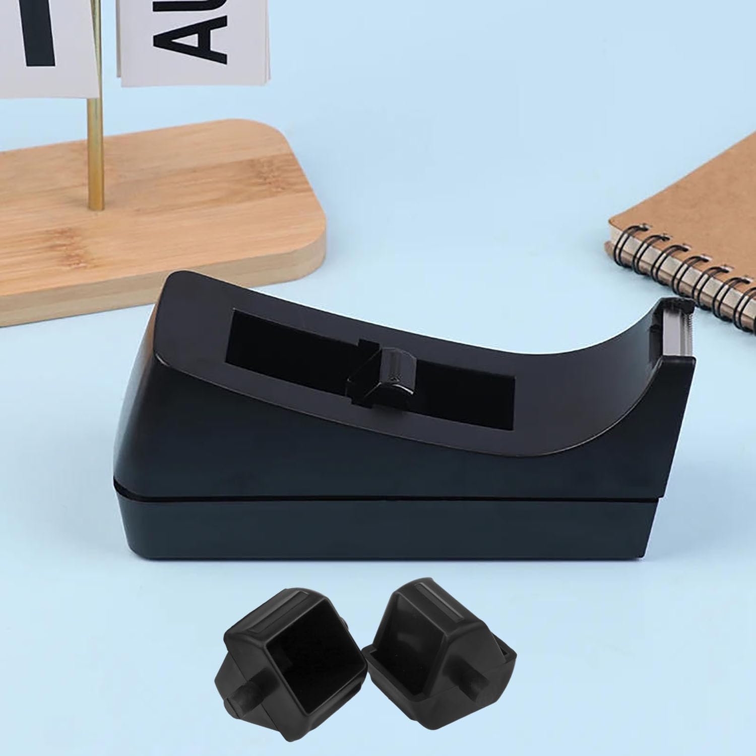 Lovelysp Black Plastic Tape Dispenser Core 12PCS