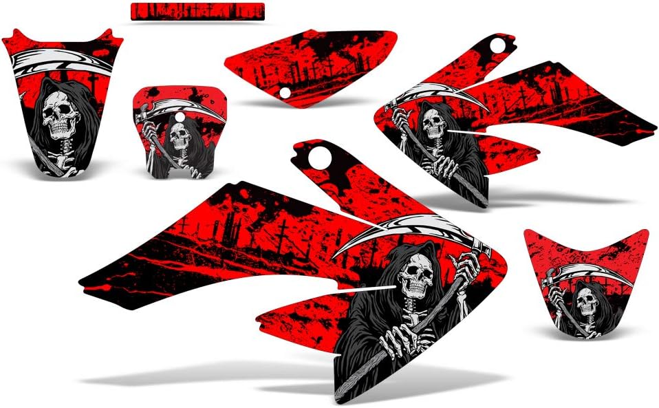 MX Dirt Bike Graphics kit Sticker Decal Compatible with Honda CRF80/CRF100 2004-2010 - Red Reaper V2