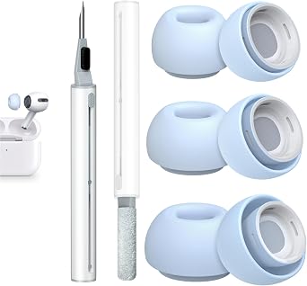 3 Pairs Replacement Ear Tips for AirPods Pro 2nd & 1stS/M/L, Light Blue