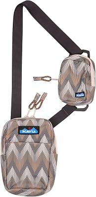 KAVU Yorktown 2 N 1 Crossbody Pack Modular Lightweight Bag - Chevron Peak