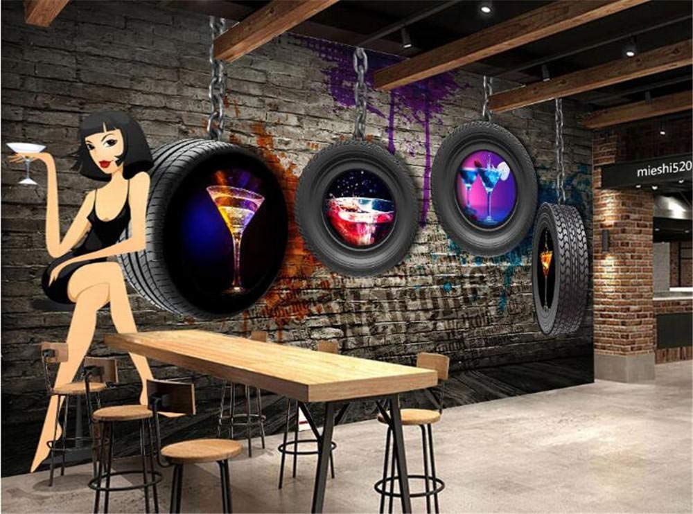 Papier peint 3D effet brique pour cacher les imperfections de mur format 430x300