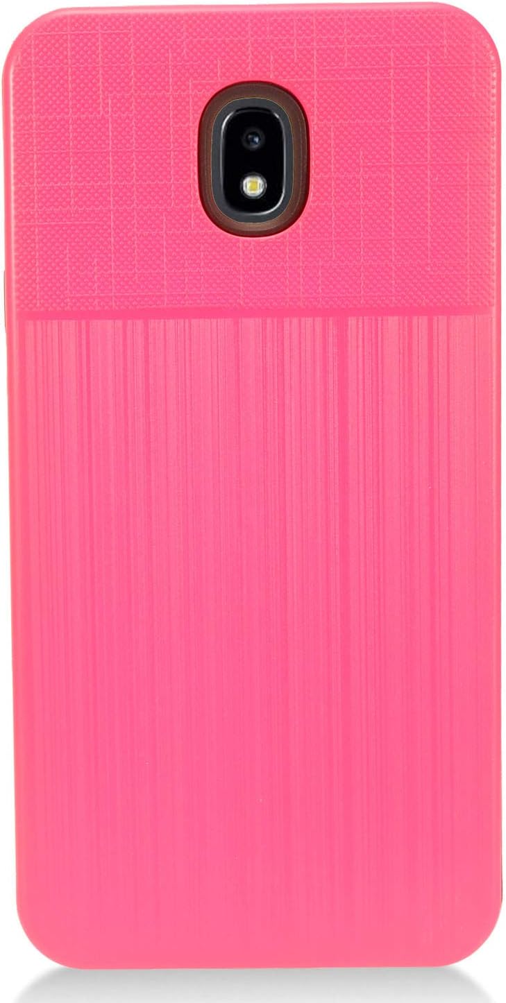 Z-GEN - Compatible with Samsung Galaxy J7 2018, J7 Refine, J7 Star, J7 Crown, J7 Aura, J7 Top, J7 V J7V - Hybrid Phone Case - CF2 Hot Pink