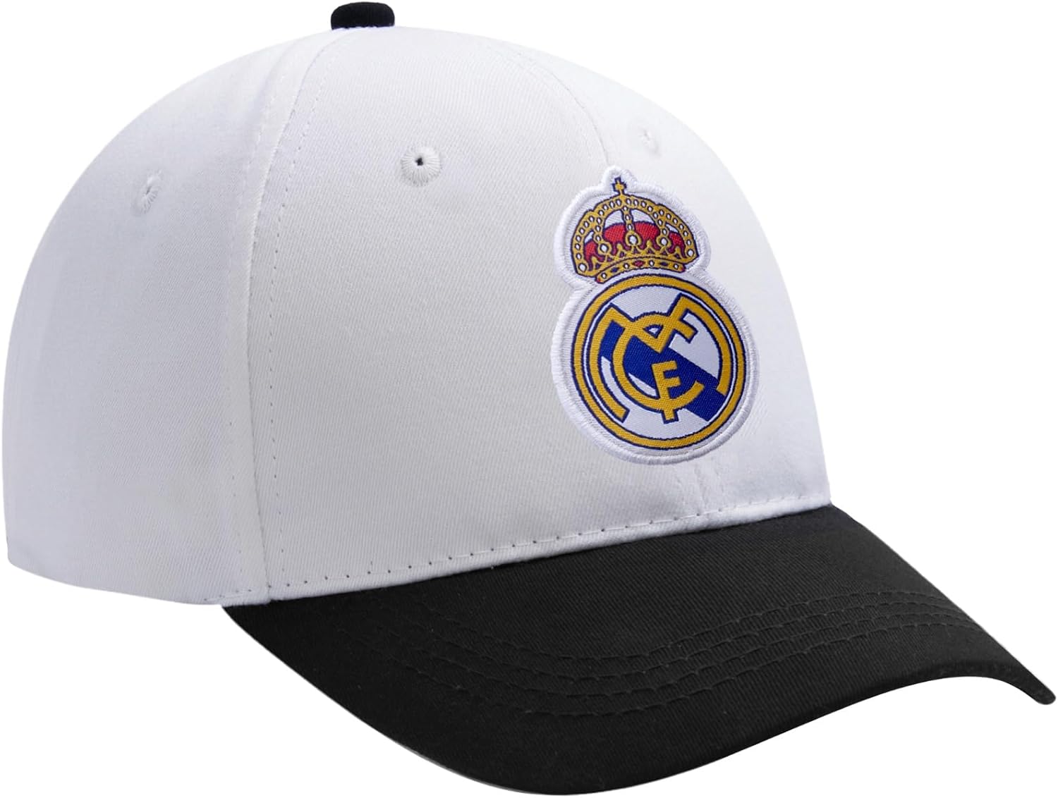 Icon Sports 2024 Compatible with Real Madrid Official Soccer Cap White Color