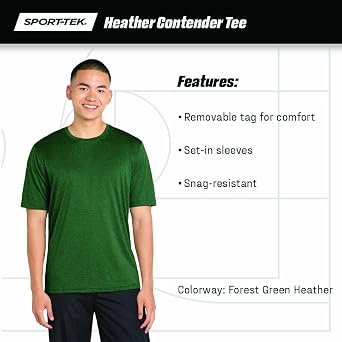 SPORT-TEK Heather Contender Tee
