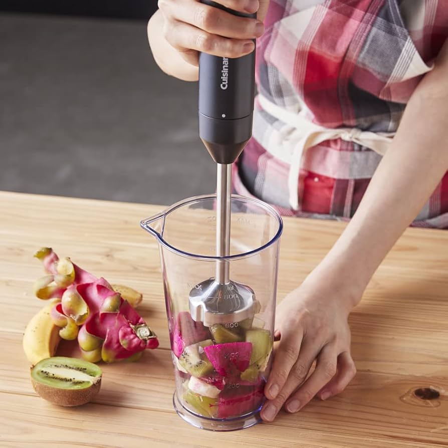 【美品】Cuisinart ハンドブレンダー HB-702BKJ フルセット クイジナート、新アタッチメント「マッシャー」付きハンドブレンダー