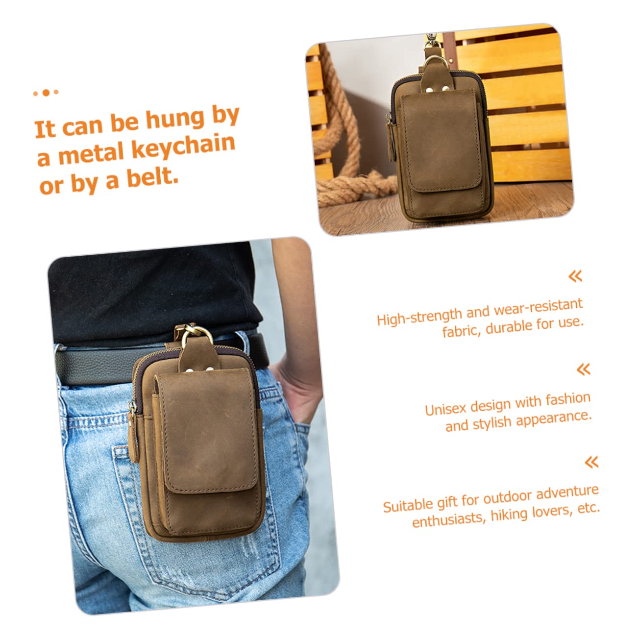 COLLBATH Ceinture pour Téléphone Portable Pochette Multifonction Clip Ceinture pour Randonnée Léger Compact Résistant Aux Rayures pour
