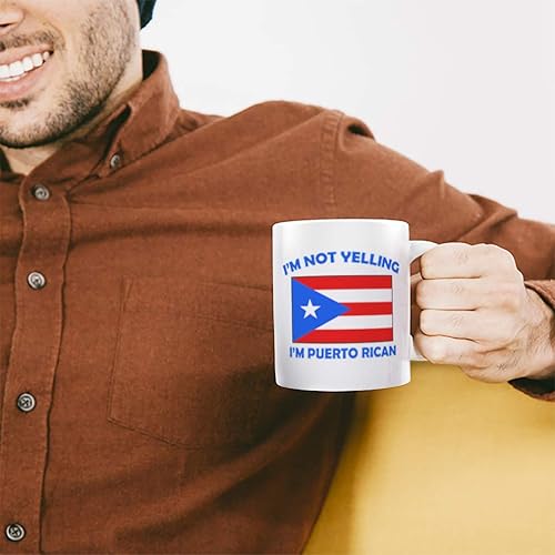 Miniatura 4 de Taza de té y café con texto en inglés "I'M Not Yelling I Am Puerto Rico Puerto Rico Puerto Ricans Taza de té Taza de Navidad Hanukkah Regalo para