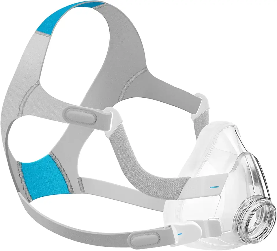 Wiscky Conjunto De Máscara De Reposição Airfit F20 - Inclui Almofada De Máscara Grande, Arnês, Armação E Clipes - Acessórios Para Máscaras Faciais Inteiras F20 (L)