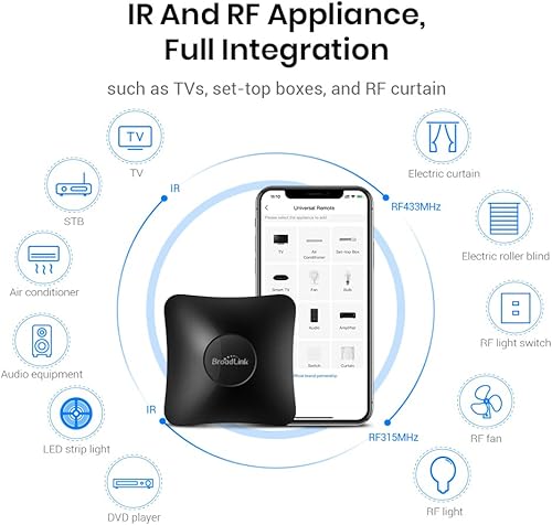 Miniatura 2 de BroadLink IRRF Smart Home Hub-WiFi IRRF Blaster para automatización del hogar, TV, cortina, control remoto de sombras, controlador de CA