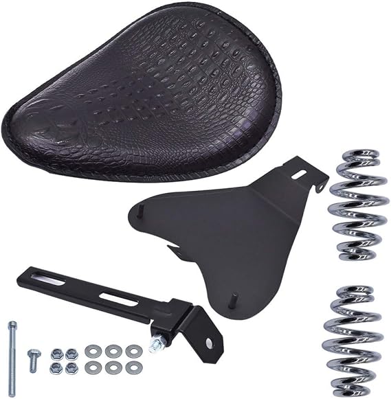 Motocycle Spring Seat Black Mounting Bracket Replacement for Sportster Chopper 48 Dyna Honda Yamaha Kawasaki Suzuki