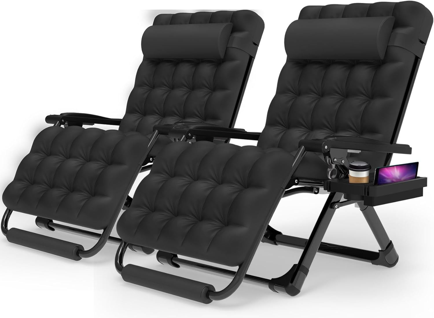 Suteck 33In XXL Zero Gravity Chairs Set of 2, Patio