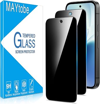 MAYtobe [2-Pack Privacy Screen Protector for Google Pixel 10a Tempered Glass,Support Fingerprint Unlocking, No Bubbles, Anti Scratch