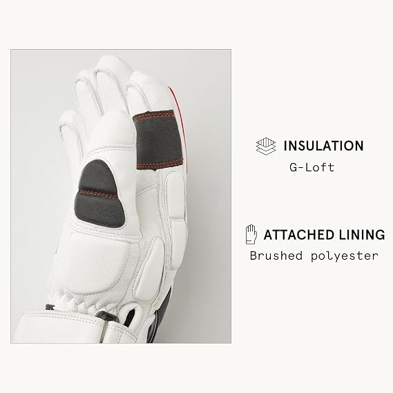 Hestra Impact Racing SR Glove, 5-Finger Skiing Glove for Slalom Alpine Racing