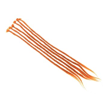 6pcs Crochet Fake Braids Hair Extensions Brown High Temperature Silk