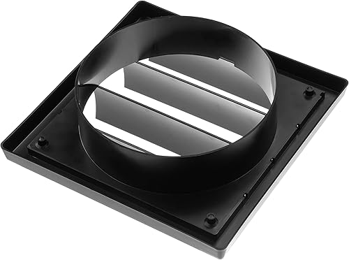 Miniatura 7 de Vent Systems Cubierta de ventilación de escape negra de 6 pulgadas - Capucha de ventilación de secadora - Cubierta de ventilación de conducto de