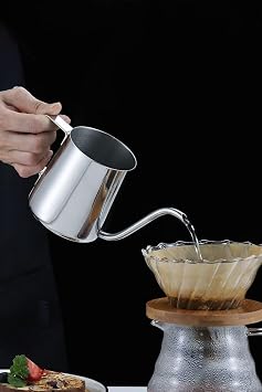 Steel Scale 350ml 7 Cup Coffee Brewing pitcher Espresso Hot Water pitcher mt116