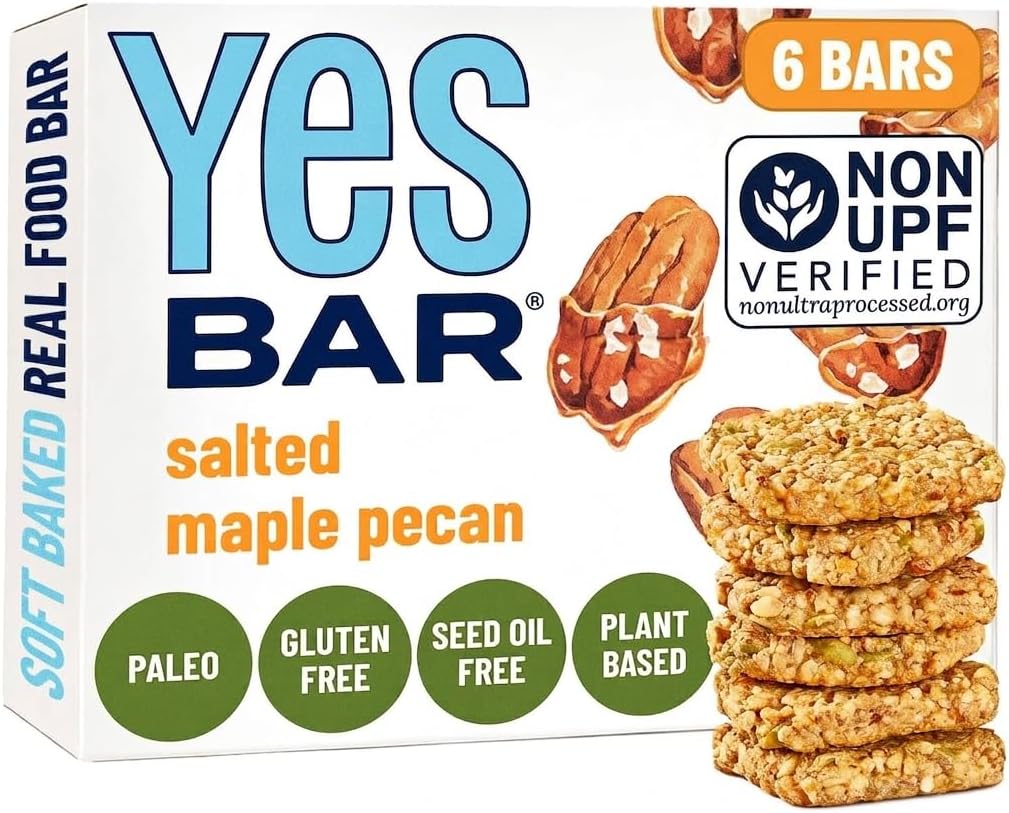 YES Nut Bars - Healthy Snack Bar (Salted Maple Pecan, Original 6 count)