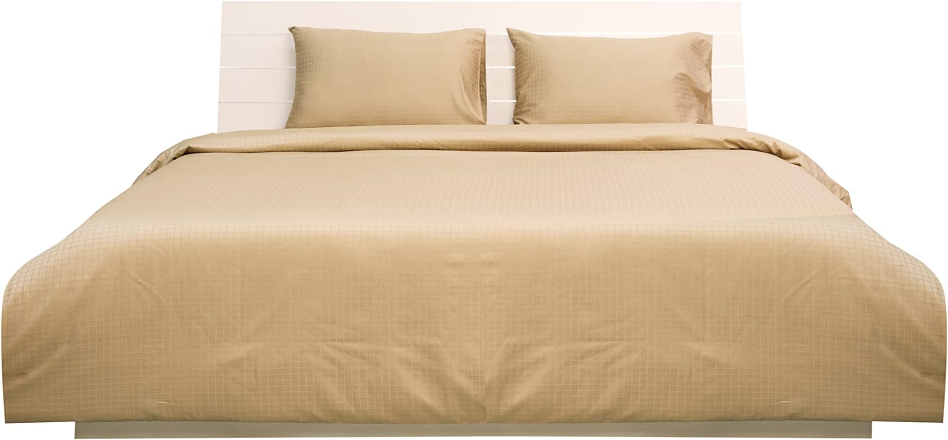 Hotel Linen Klub Queen Duvet Cover 1Pc , 100% Cotton 250Tc Dobby Box Sateen , Size: 245X245Cm , Beige