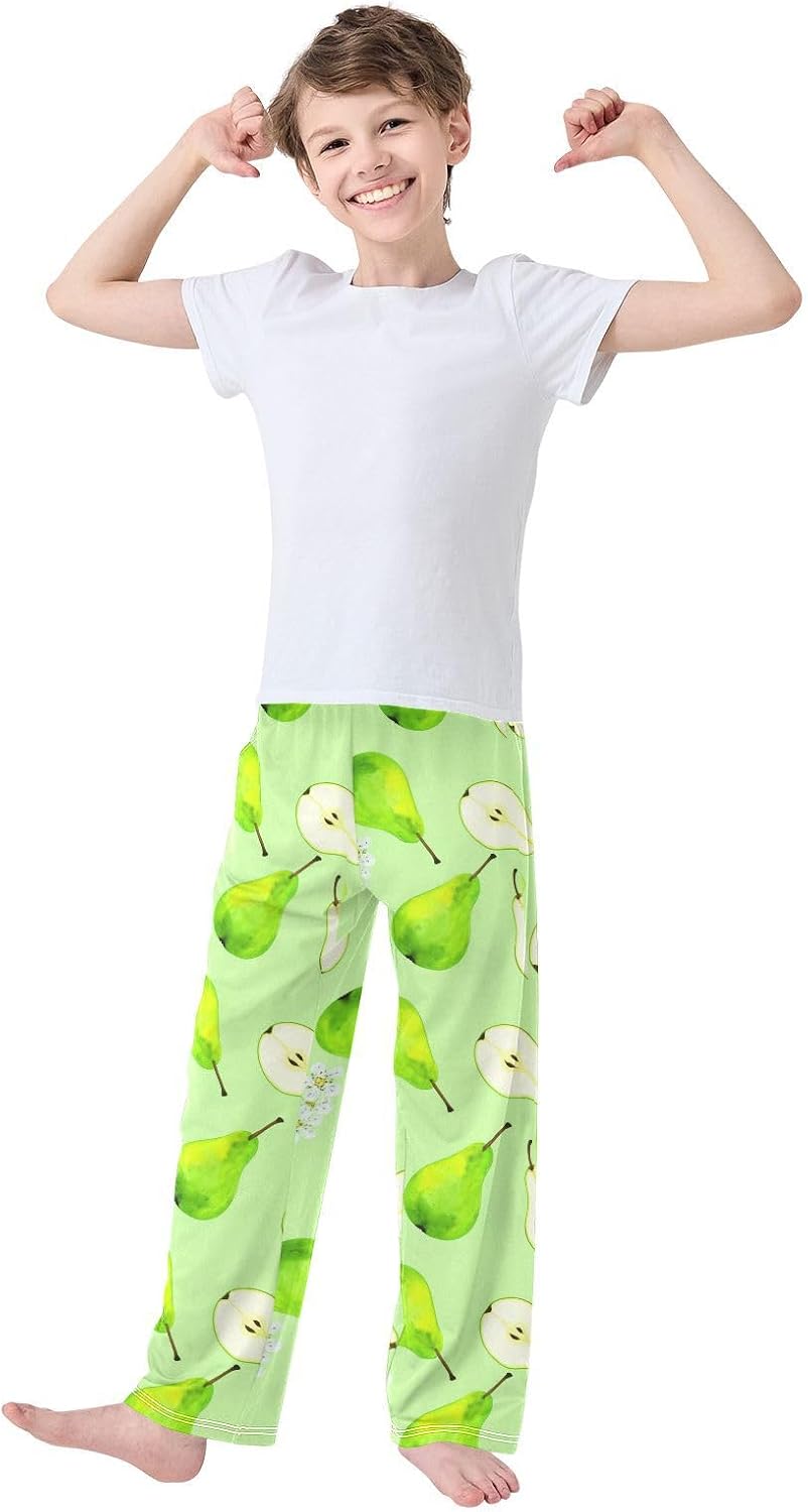 J JOYSAY Pear Blossom Fruitage Palegreen Pajamas Pants Soft Long Pajama Bottoms Lounge Sleep Pants Size S-XL