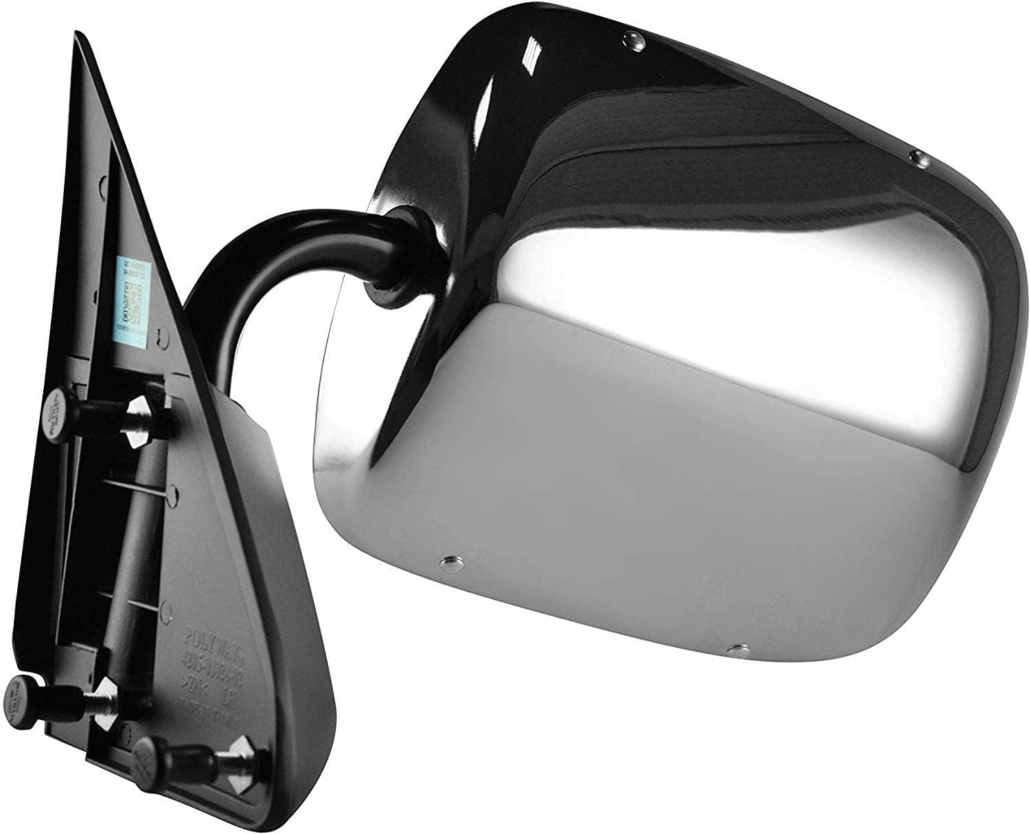 Driver Side Left Side View Mirror for 1988-2000 C/K 1500 Chevy GMC Truck Suburban Tahoe with Chrome Cover - GM1320106