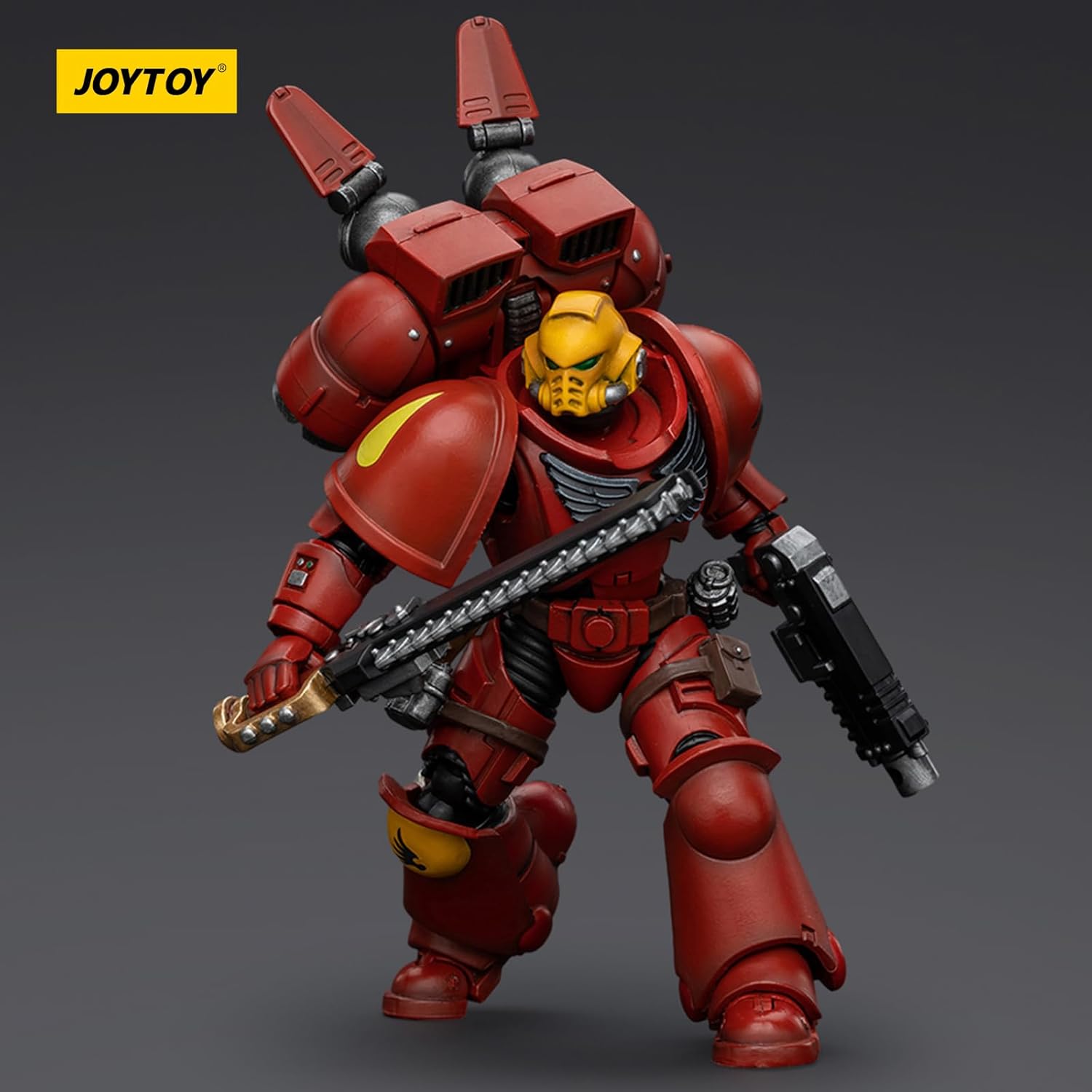 JOYTOY Warhammer 40k Blood Angels, Blood Angels Jump Pack Intercessors Intercessor 1 1/18 Action Figure Collectible Model Gifts，Dedicated to You who Extraordinary Collection Taste
