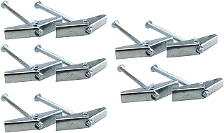 10pcs 3/16" Plasterboard Spring Toggle Fixings with Screws Hollow Cavity Wall Anchors Toggle Bolts Sheetrock Wall Anchors
