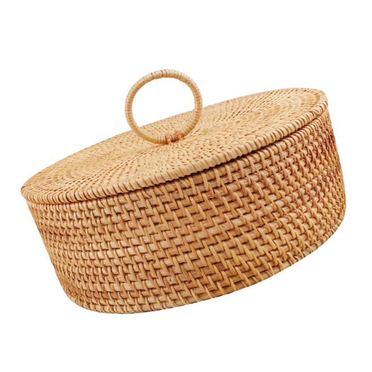 Cestino per Dolci e Frutta Secca con Coperchio in Legno Marrone | Finitura Vintage, Struttura Divisa, 1 Pezzo, Design Riutilizzabile e Lavorazione Accurata