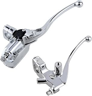 Chrome 1" 25mm Left Clutch Lever + Right Hydraulic Master Cylinder
