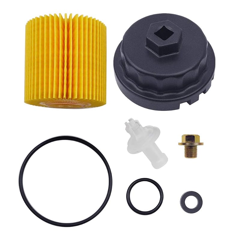 Kit de Chave para Filtro de Óleo 64 mm, Filtro 04152-YZZA1, Bujão e Junta Ibetter para Lexus, Toyota e Scion
