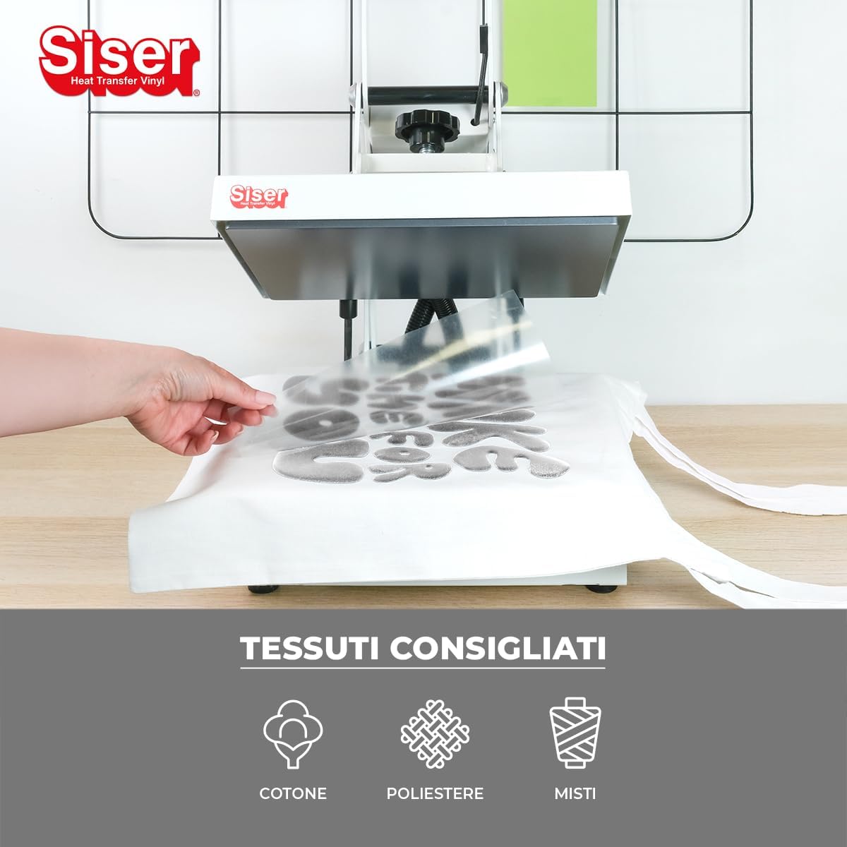 Siser Easy Puff Metallic - Silver Heat Transfer Vinyl 50 x 30 cm, Heat Transfer 3D Effect with Metallic Finish, Compatible with Cutting Plotters