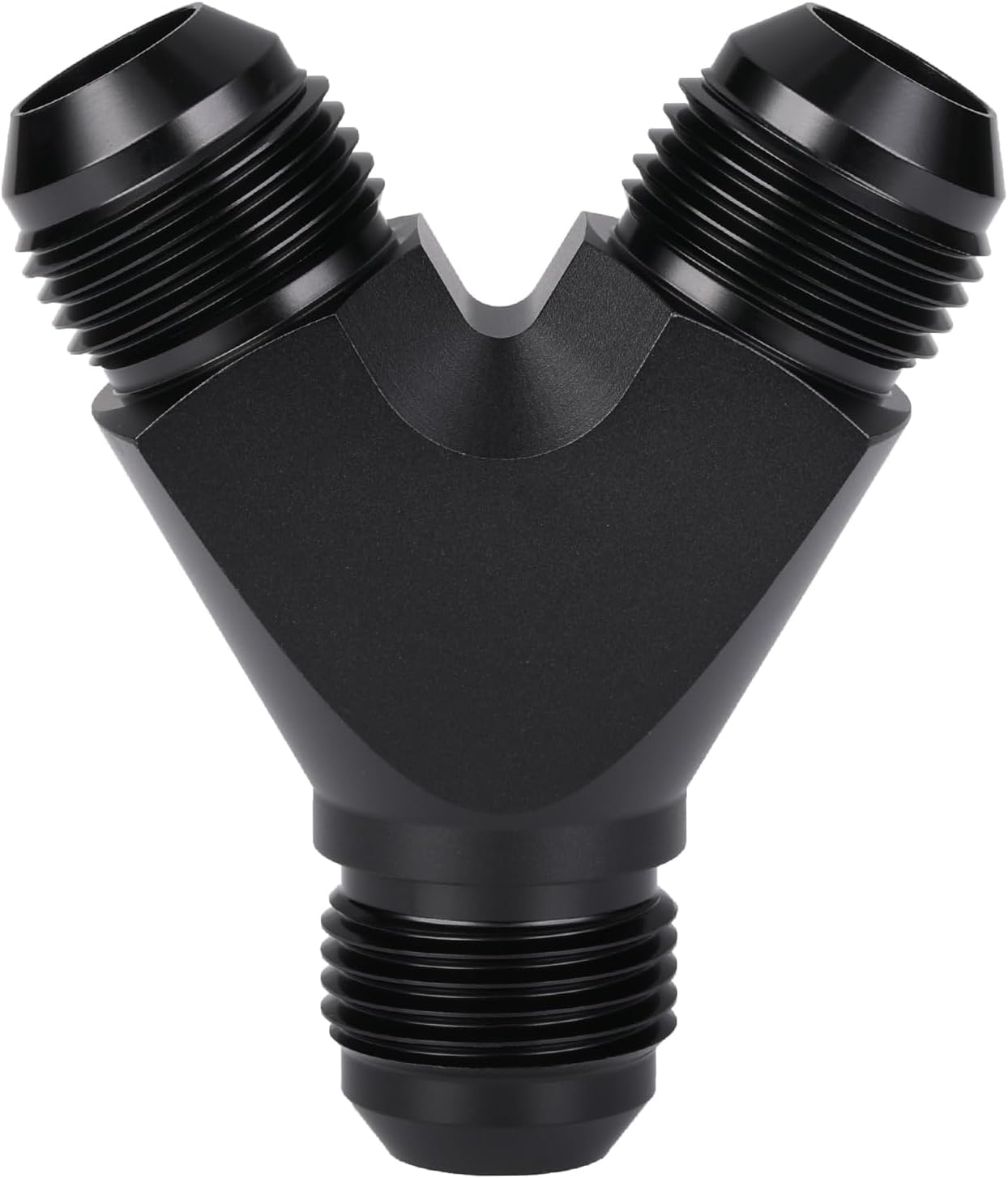 12AN Male Y Block Fitting Splitter Adapter Union Aluminum Black