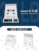 Vista 77 de Dyforce Taburete plegable de 13 pulgadas, taburetes resistentes para adultos y niños, taburetes de pie compactos, taburete plegable ligero