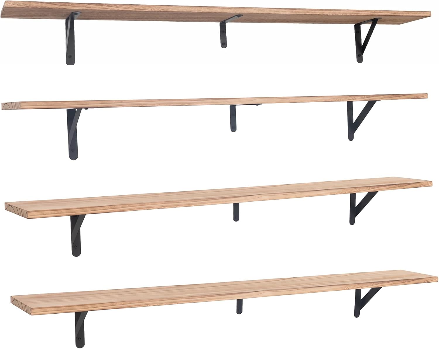 Amazon.com: Long Floating Shelves for Books,Wall Hanging Bookshelf Set ...