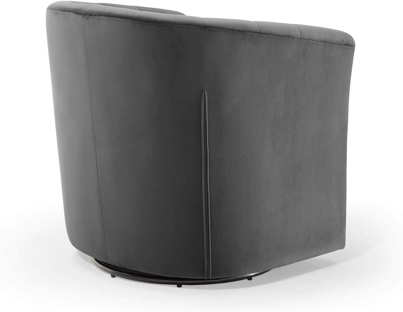 Modway Prospect Tufted Performance Velvet Swivel Armchair, Charcoal 28D x 30W x 30H in