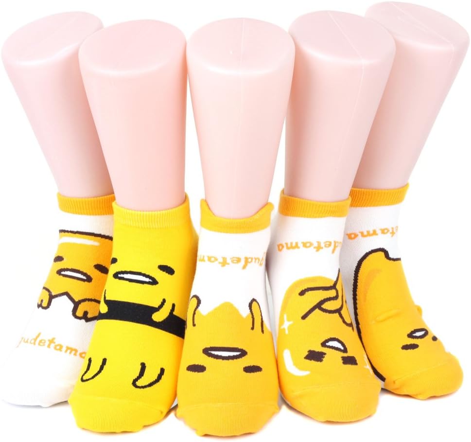 world lookGudetama Yolk Women's Cotton Socks 5 paris (5 color) = 1pack