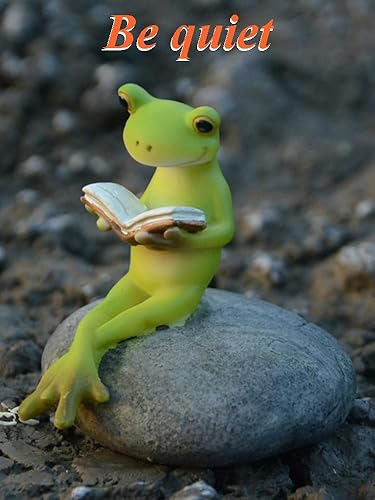 Miniatura 4 de Estatua de rana en miniatura de jardín, sonrisa todos los días