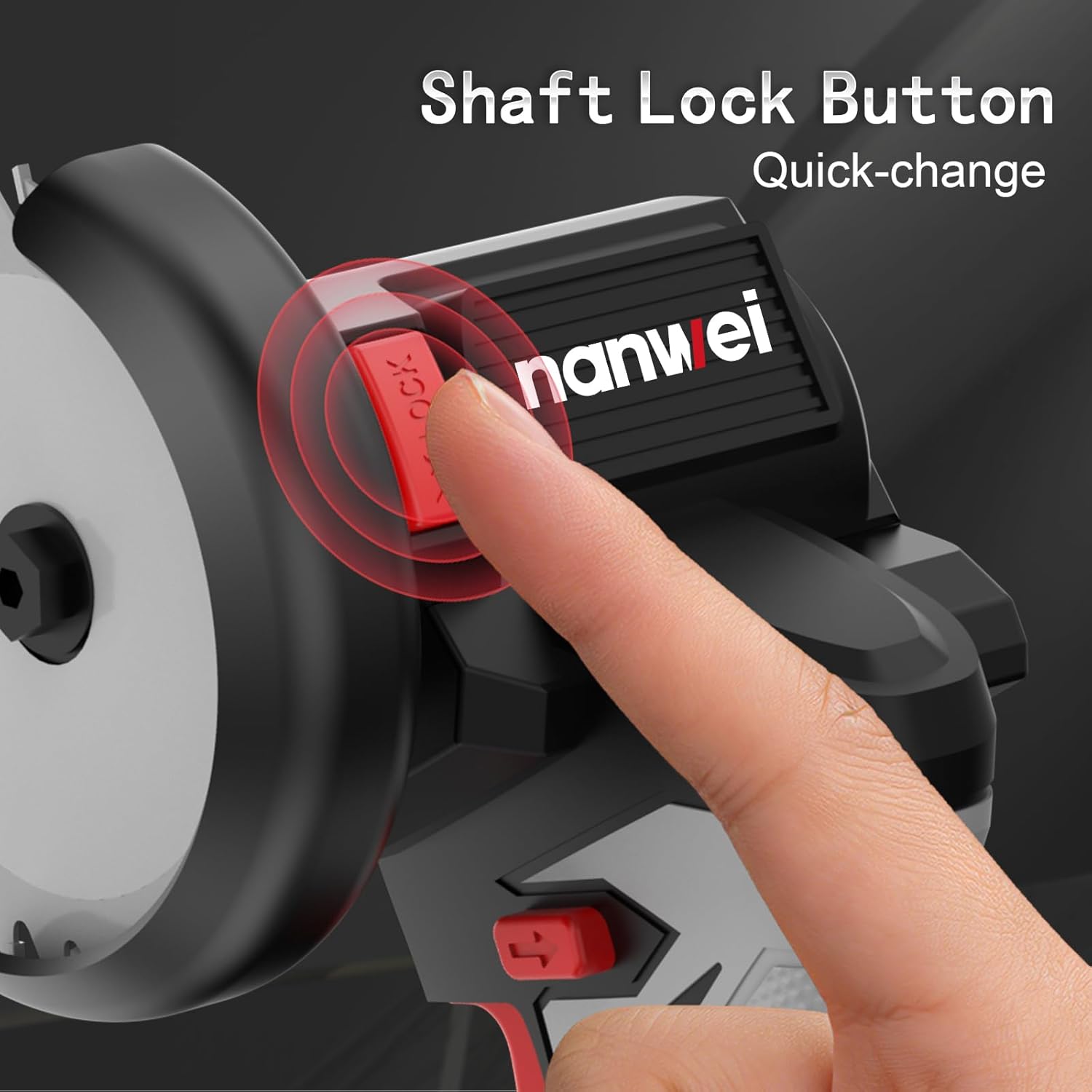 NANWEI 3 Inch Angle Grinder Cordless Brushless With LED Light,Mini Variable Speed Angle Grinder With 2 x 20V 2.0Ah Battery,15000rpm,7Pcs Cutting Discs For Cutting Grinding Polishing (With Batteries)