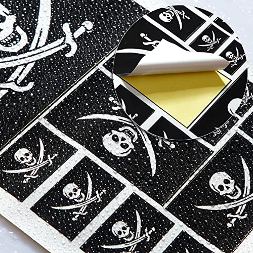 Image of CANTENDO 3 Pack Pirate Jack Rackham Flag Decal - Pirate Jack Rackham Flags Reflective Vinyl Car Stickers - for Car Window Bumper Waterproof Sticker (12 x 8.5 Inch)