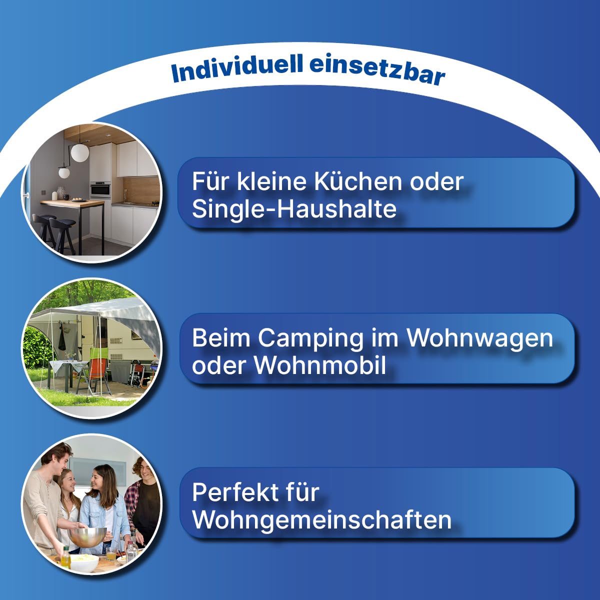 Bomann TSG 5701 Tischgeschirrspüler Mini Spülmaschine 5 Programme 5L Wassertank ohne Wasseranschluss