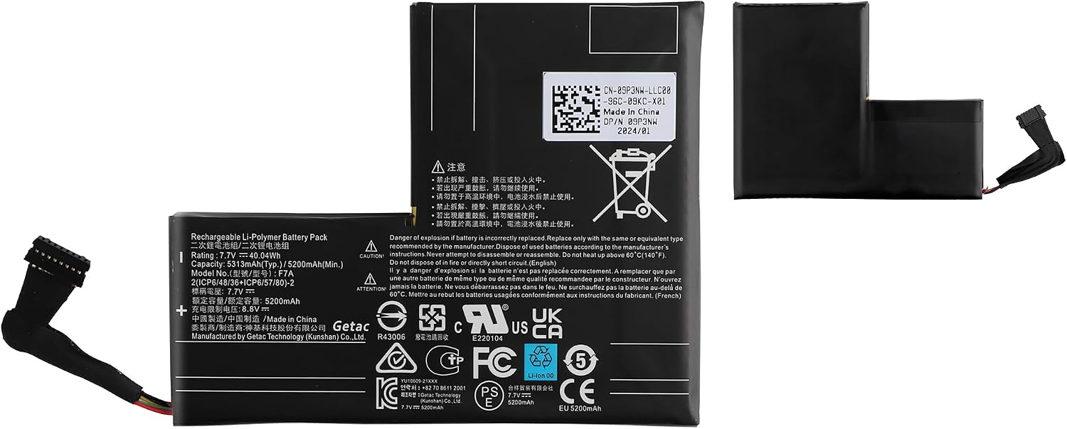Replacement Battery F7A Compatible with for Steam Deck Handheld Gaming PC 2(ICP6/47/36+ICP6/57/80)-2