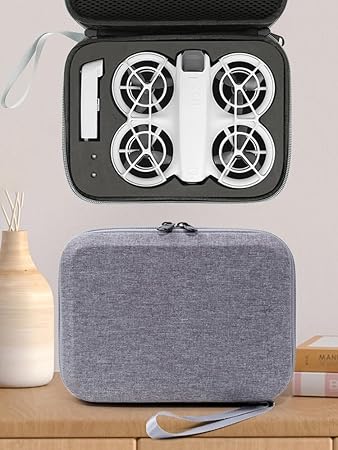 Custodia da viaggio per DJI Neo 2, mini custodia rigida per il trasporto, impermeabile, in pelle PU, custodia protettiva in EVA, organizer portatile per accessori per drone Neo 2, grigio, Custodia da