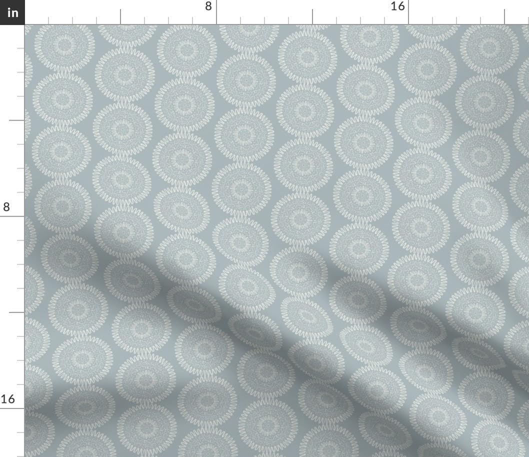 Spoonflower Fabric - Coastal Blue Neutral Preppy Coastal Classic Beach Colorful Summer Printed on Petal Cotton Fabric Fat Quarter - Sewing Quilting Apparel Crafts Decor