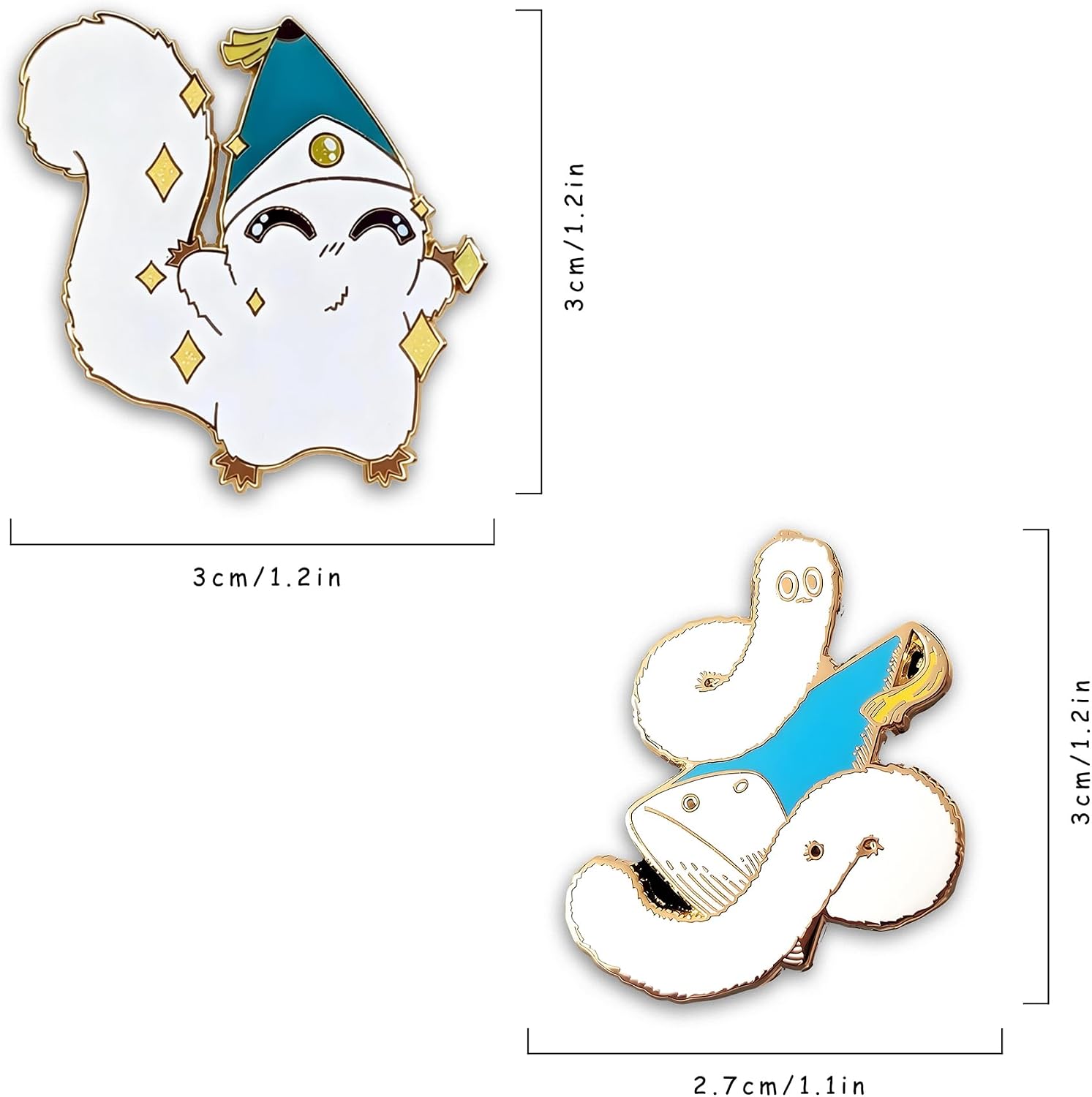2Pcs Witch Hat Anime Enamel Pins image 2