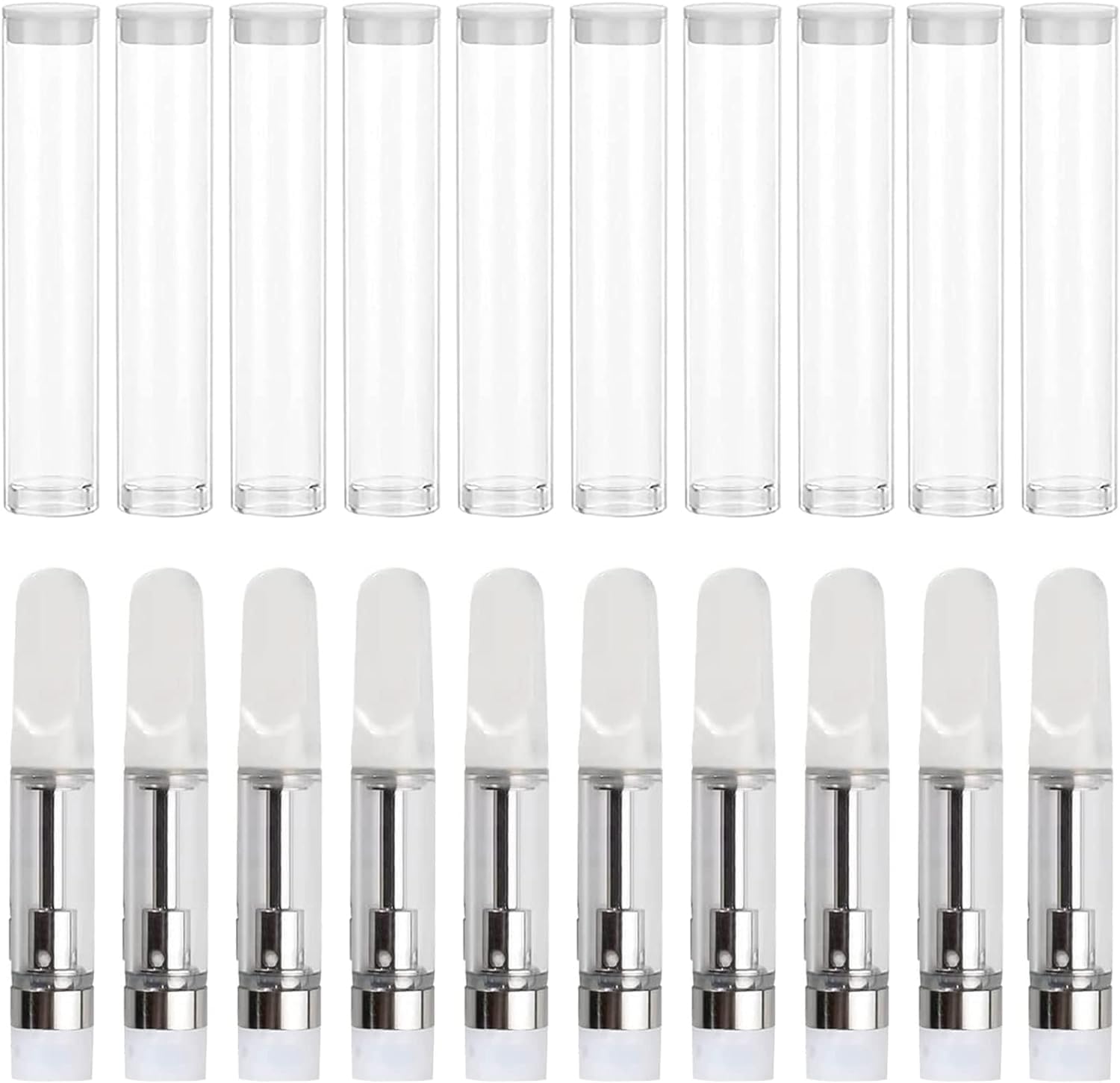 10pack 1ml Glass Test Tubes Small Clear Glass Test Tubes for Scientific Experiments?White?L