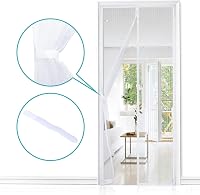 Apalus Mágneses Szúnyogháló Ajtóra 85x210cm Fehér Ragasztós Rögzítés 2