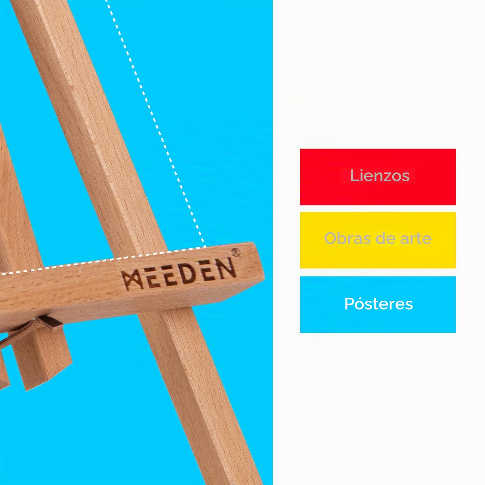 MEEDEN 30CM Caballete de mesa: 12 Pack Caballete de pintura de madera de haya - Plegable Caballete para la presentación de lienzos y marcos, Exhibiciones