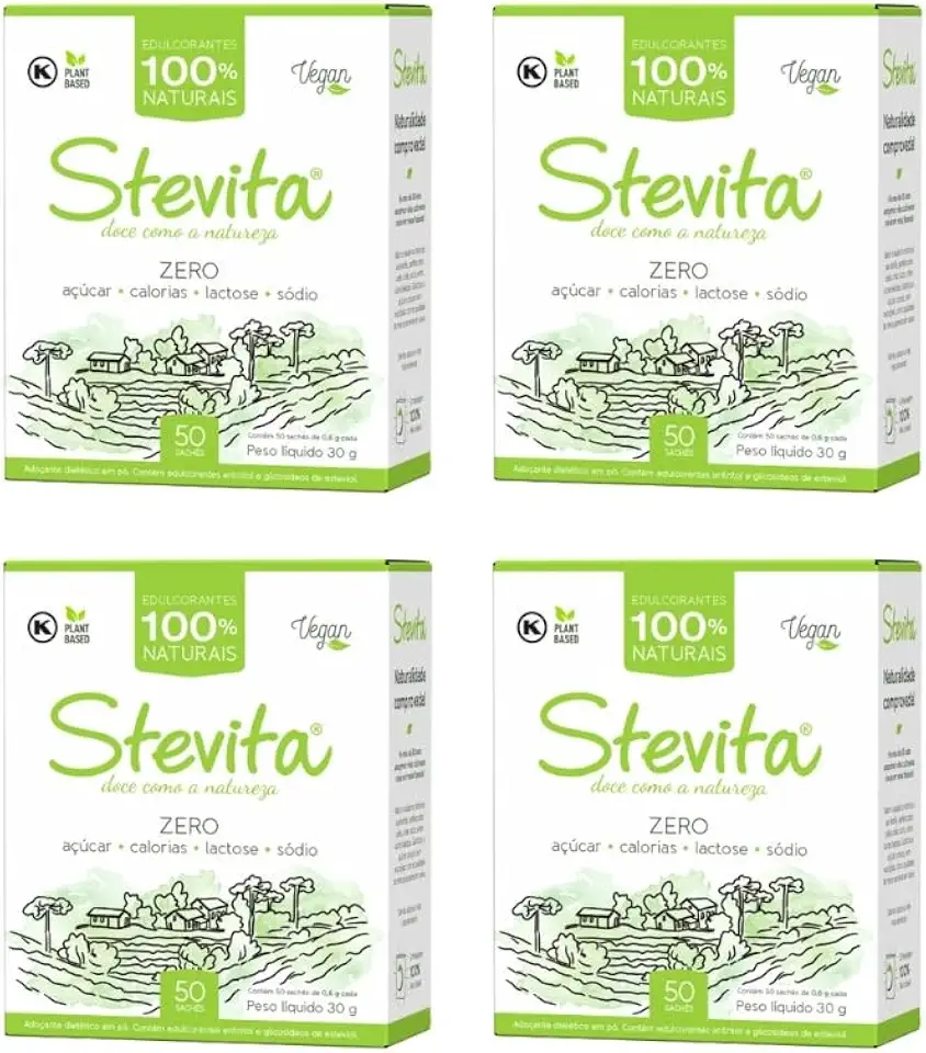 Adoçantes Stevita Sachês Stevia Adoçante Natural Zero Calorias Vegano Envelope (2)