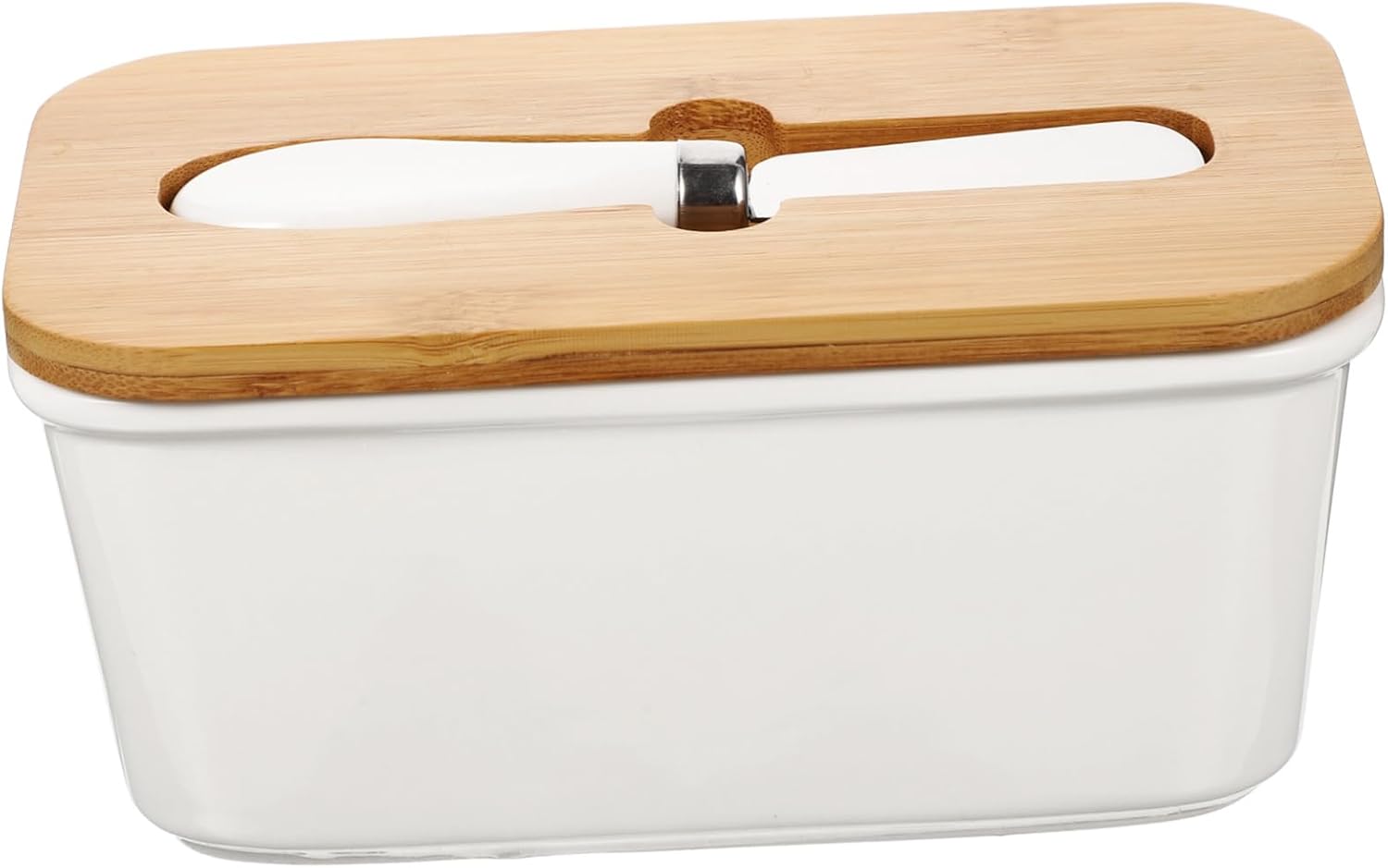 1set Ceramic Butter Preservation Box Lid and Slicer for Fresh Storage for Butter and Cheese Stylish Design for Refrigerator and Dining Use
