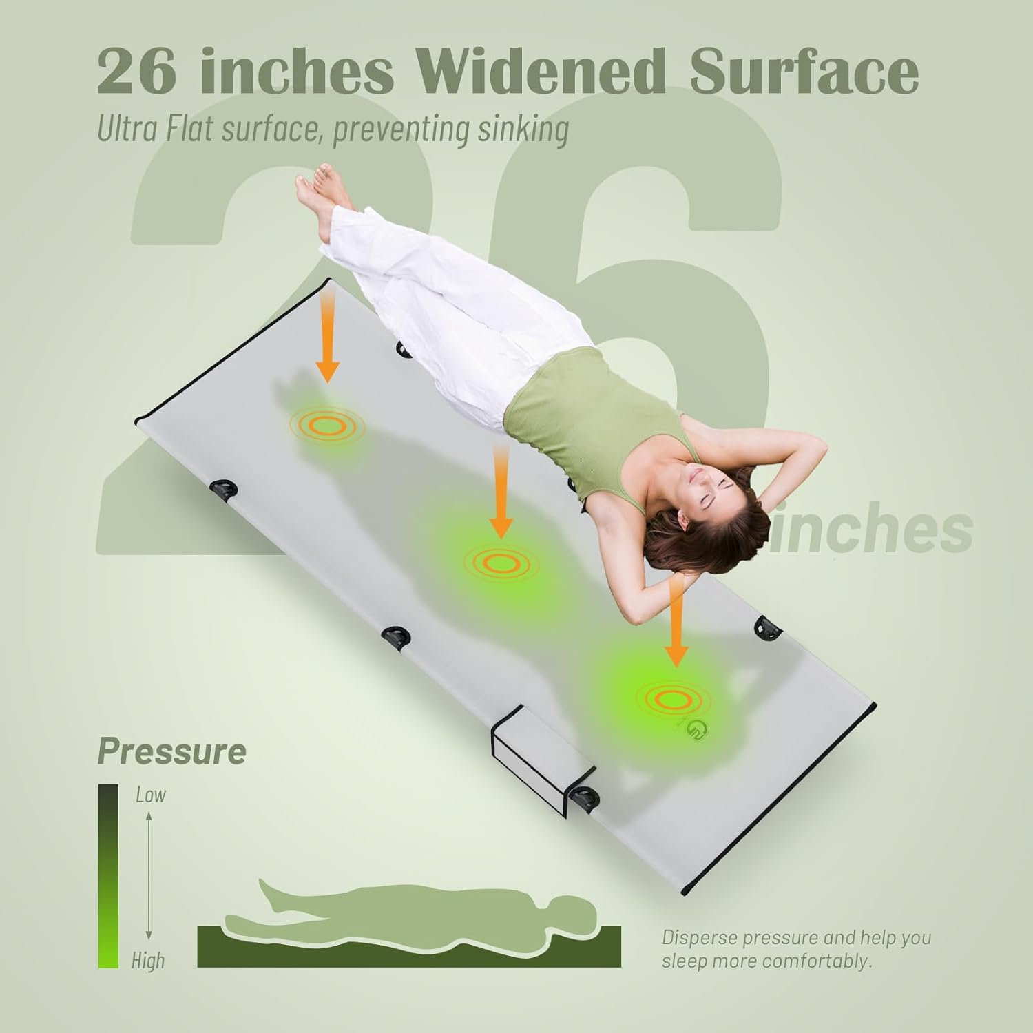 G2 GO2GETHER Foldable Camping Cot, Durable Travel Tent Cot, Ultralight for Backpacking, Summer Hiking, Mountaineering, Easy to use for Woman & Man, Comes with Storage Bag(Grey)