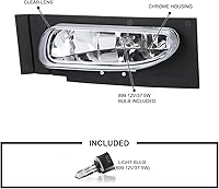 Vista 3 de SPEC-D TUNING - Luces antiniebla para defensa delantera transparentes + focos + interruptor compatibles con Ford Mustang 1994-1998, par de montaje